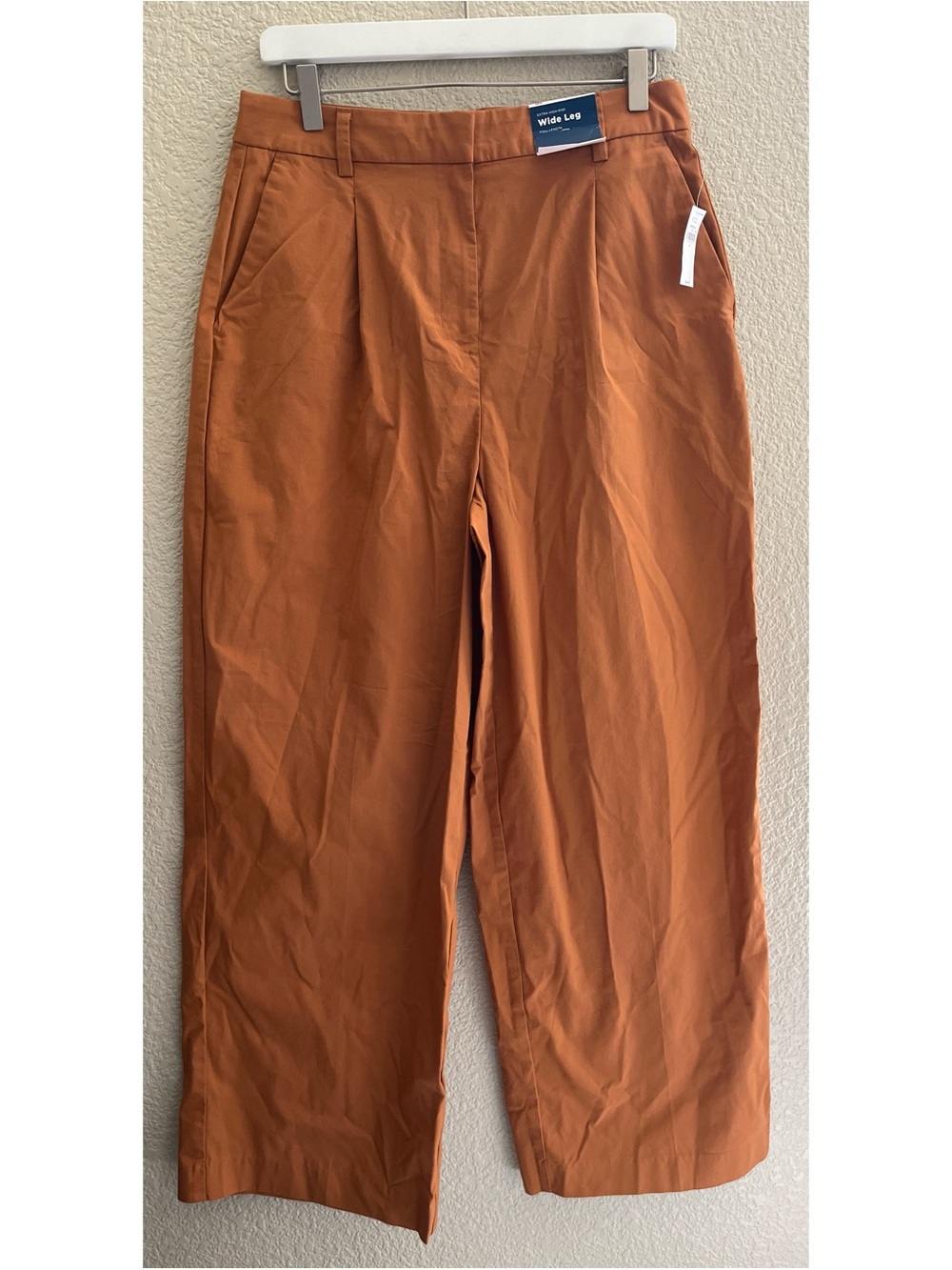 Old Navy Extra High Rise Wide Leg Copper Pants Size 10 New